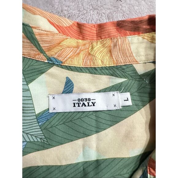 0039 Italy Women's Size Large Long Sleeve Floral Multi Color Printed Midi Dress - Picture 3 of 8